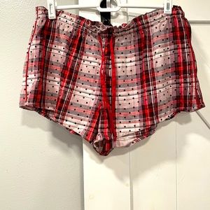NWT Victoria’s Secret Christmas Tartan Plaid Lounge Shorts Sz - S